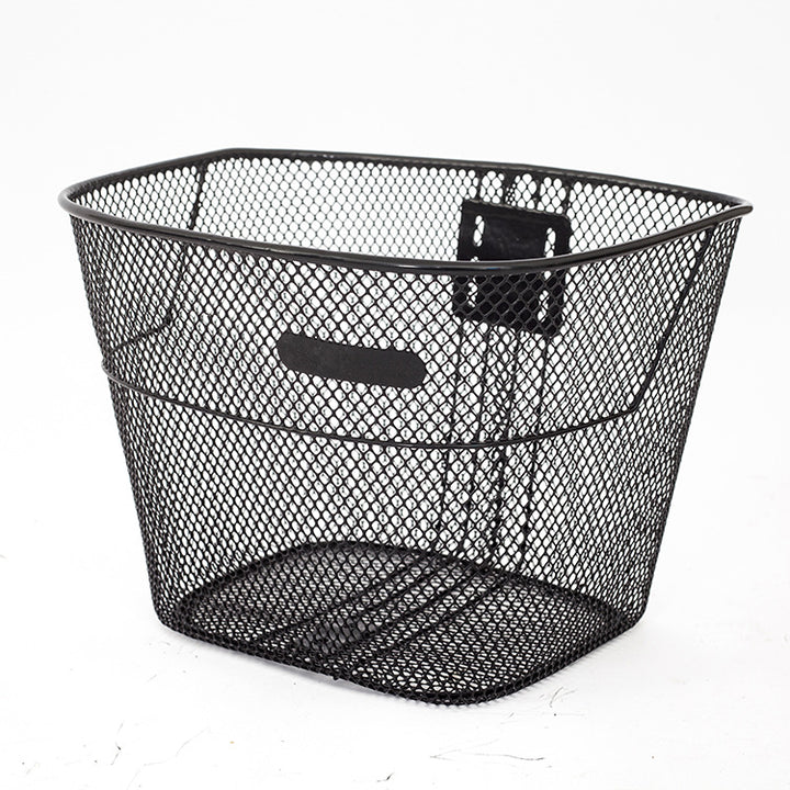 ventilated steel mesh bicycle front basket with quick-release bracket Bowlift