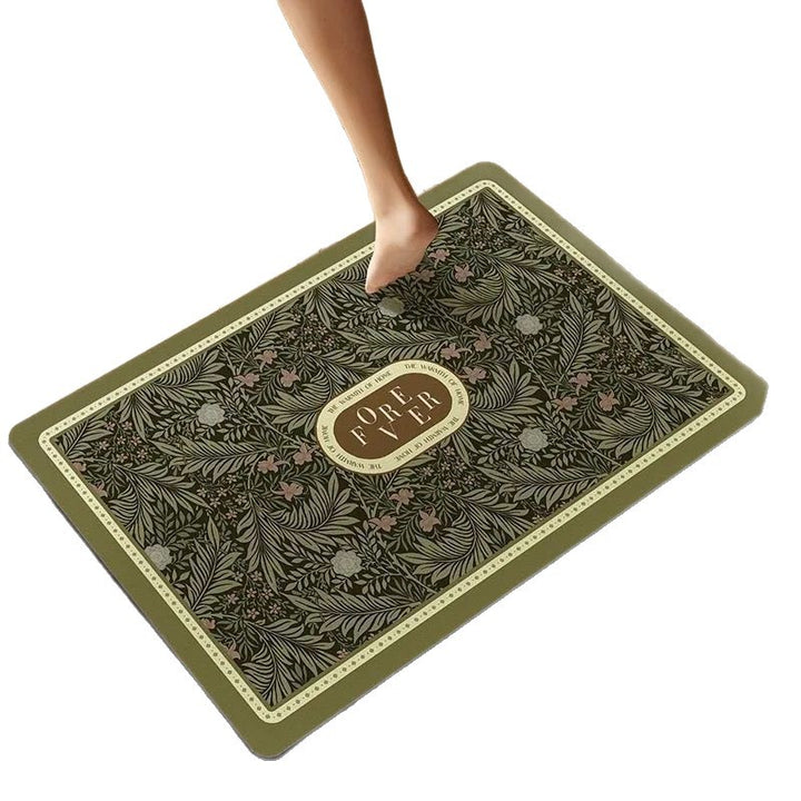 Luxurious Floral Memory Foam Bath Mat Bowlift