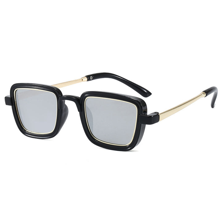 Women's square sunglasses with transparent frame and gold accents Bowlift