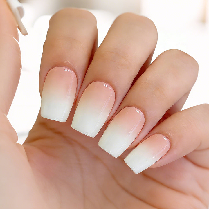 Premium Natural Finish Press-On Nail Set Bowlift