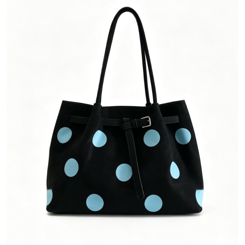 Stylish Polka Dot Tote Bag Bowlift