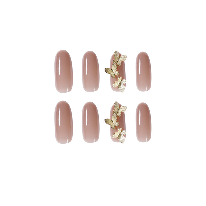 Elegant artificial nails with butterfly design Bowlift
