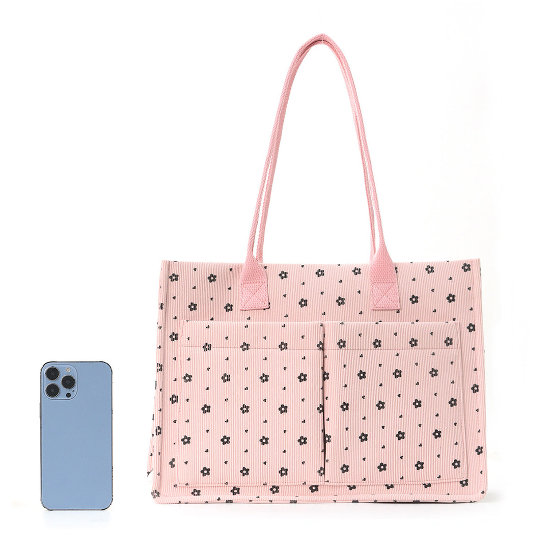 Spacious shopping and everyday bag with modern floral patterns Bowlift