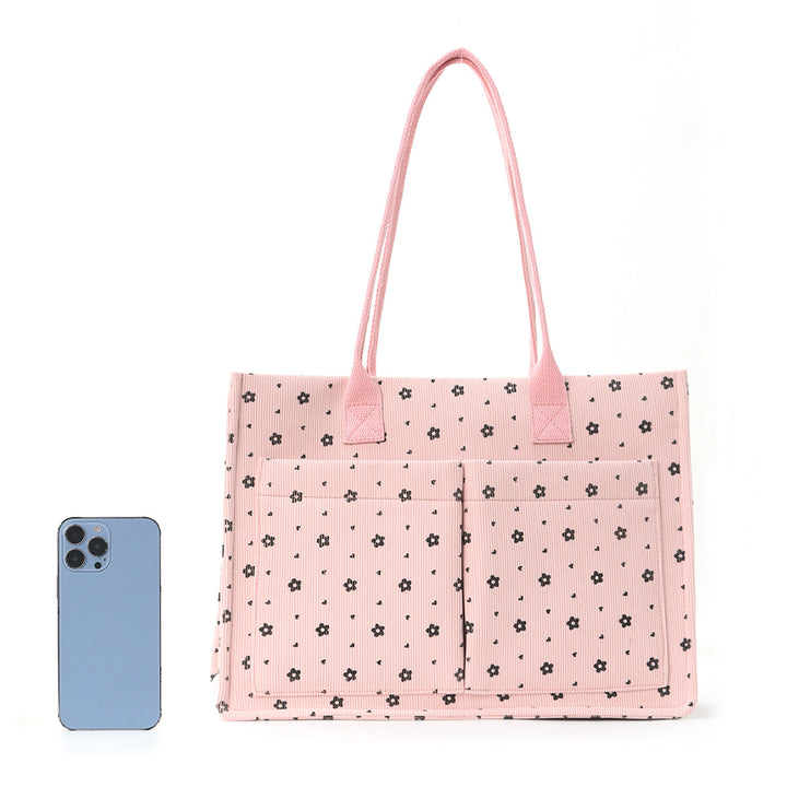 Spacious shopping and everyday bag with modern floral patterns Bowlift