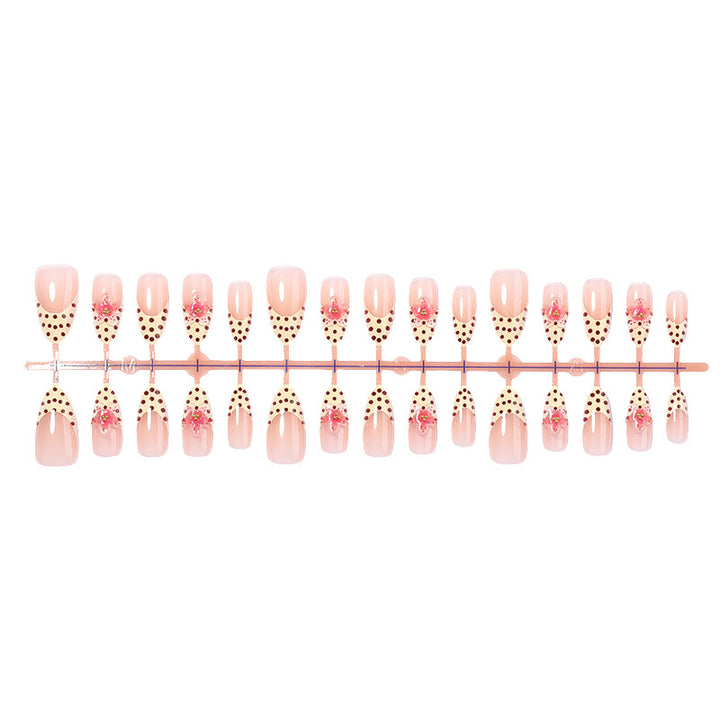 Polka Dot and Floral Press-On Nail Collection Bowlift