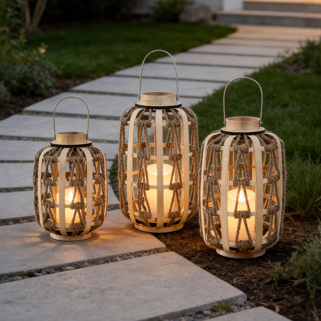 Decorative Rattan Lantern Bowlift