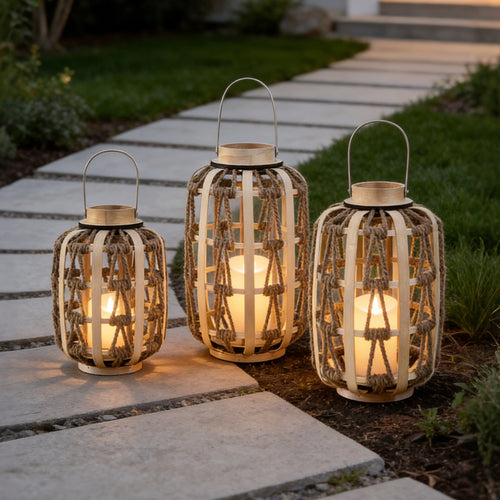 Decorative Rattan Lantern Bowlift