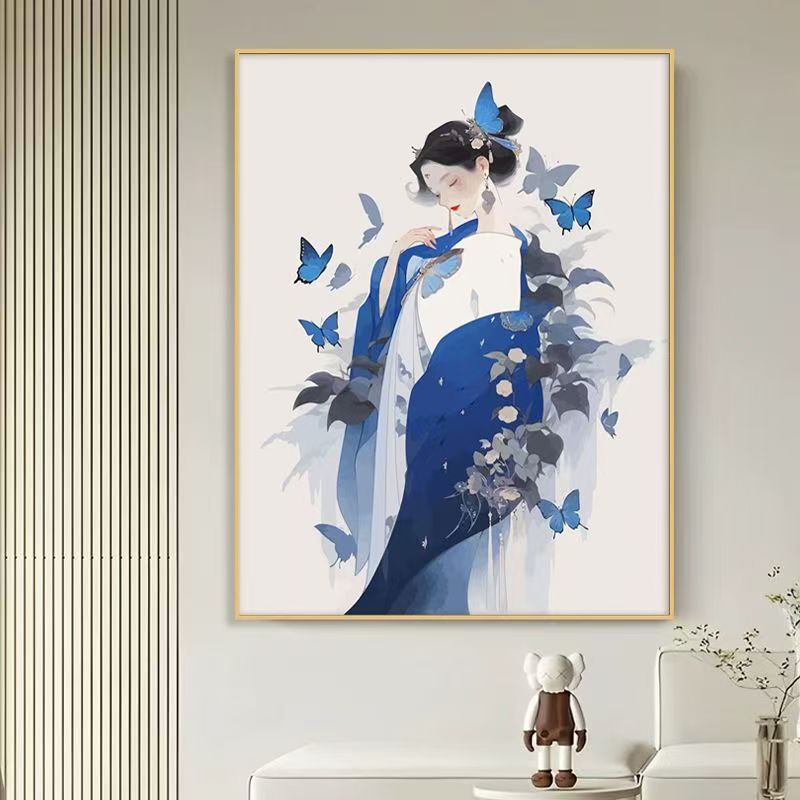Elegant Butterfly-Themed Canvas Art Print Bowlift