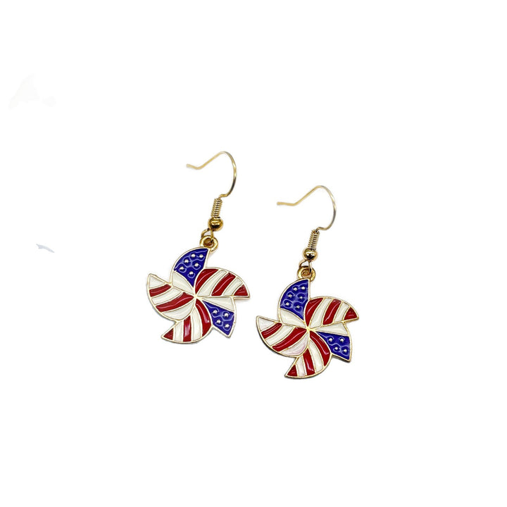 Women nan long layered tassel earrings made of mesh with stripe star pattern Bowlift
