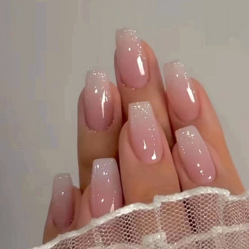 Elegant Ombre Square Nail Extensions Bowlift