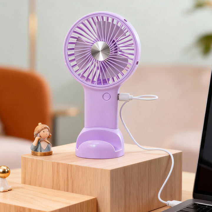 Women's portable handheld fan with variable speed control and ergonomic design Bowlift