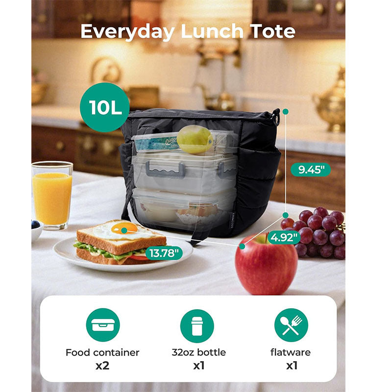 Stylish tote bag with insulated compartments Bowlift