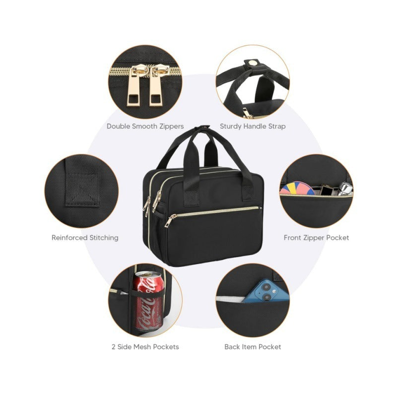 Multifunctional Cosmetic Bag with Intelligent Partition Bowlift