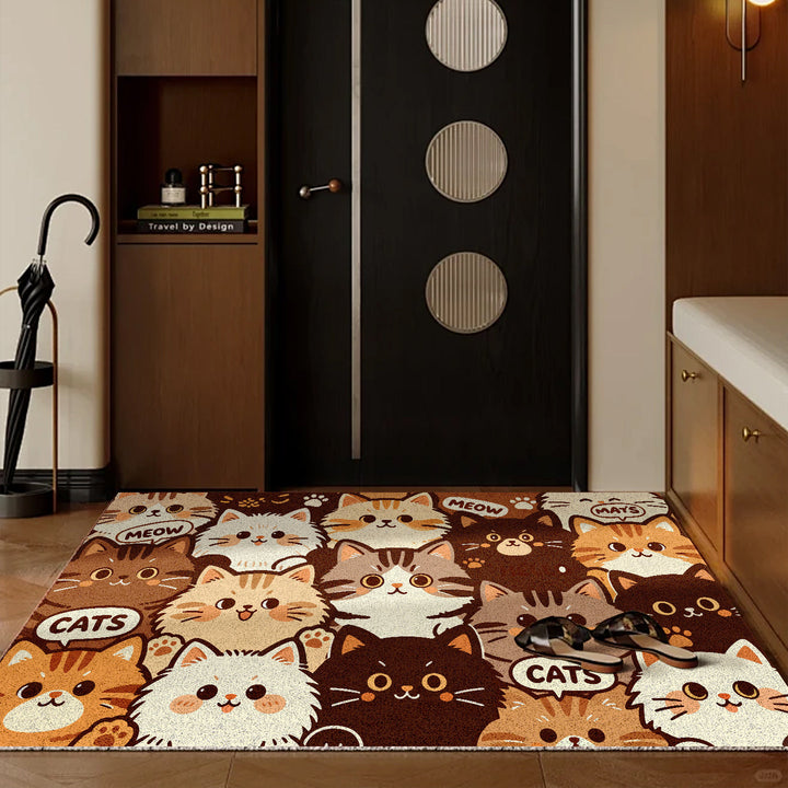 Playful Dog-Themed Non-Slip Area Mat