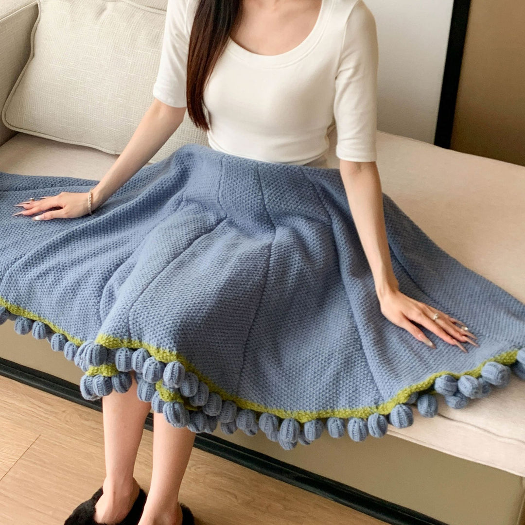 Knitted Sweater With Floral Design Bowlift
