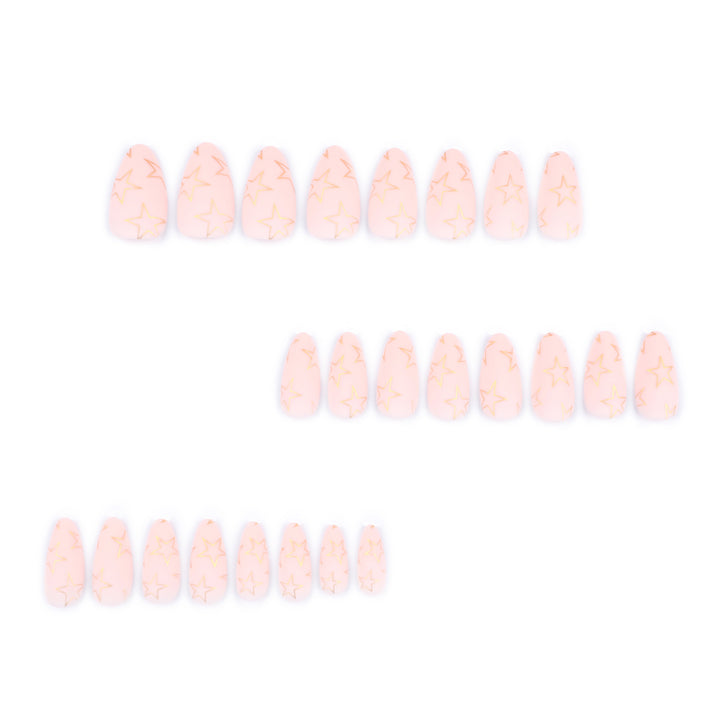 Artful Nail Art with Golden Star Motifs Bowlift