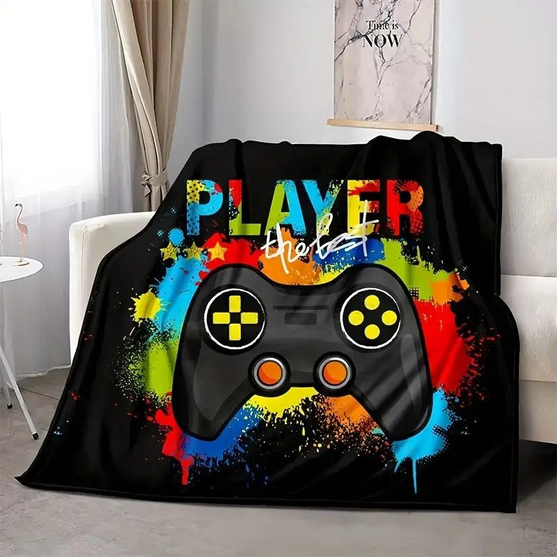 Gaming-Themed Fleece Blanket