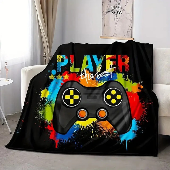 Gaming-Themed Fleece Blanket