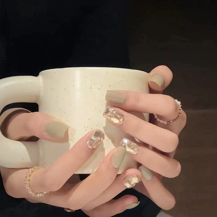 Artful nail art with glitter accents Bowlift