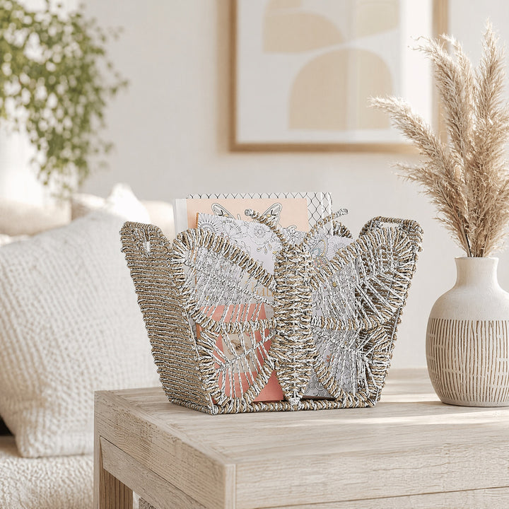 Decorative storage basket with butterfly design Bowlift
