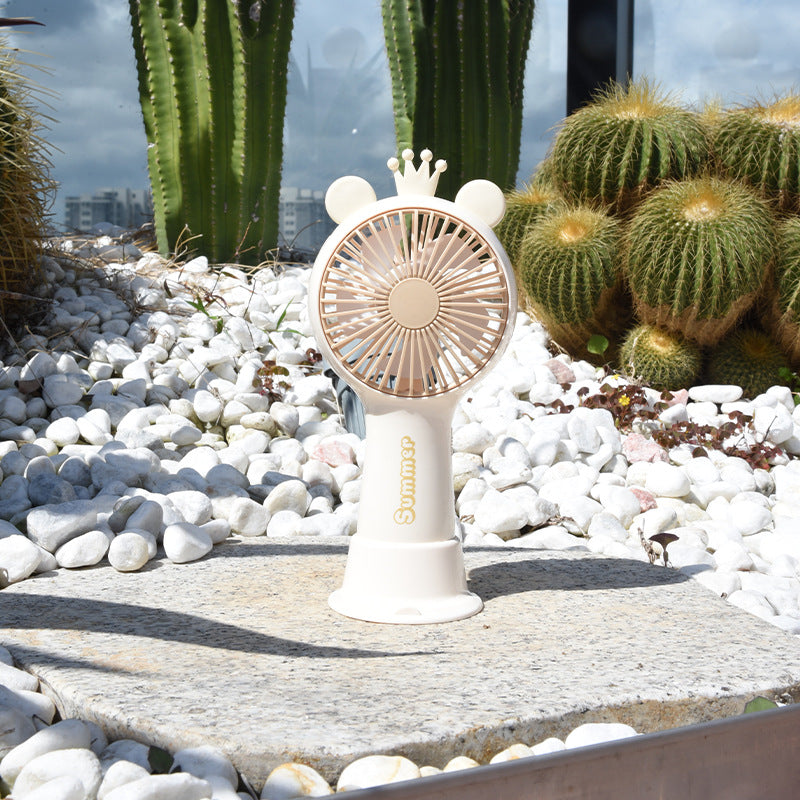 Portable Deer-Themed Handheld Cooling Fan Bowlift