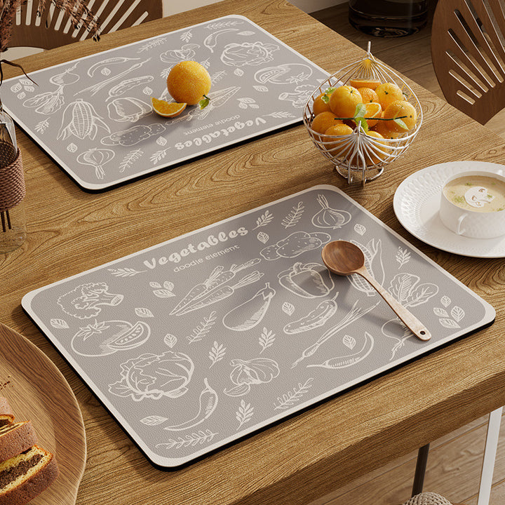 Decorative Vegetable-Themed Table Mat Bowlift