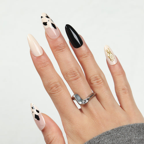 Stylish Long Almond Stiletto Press-On Nails Bowlift