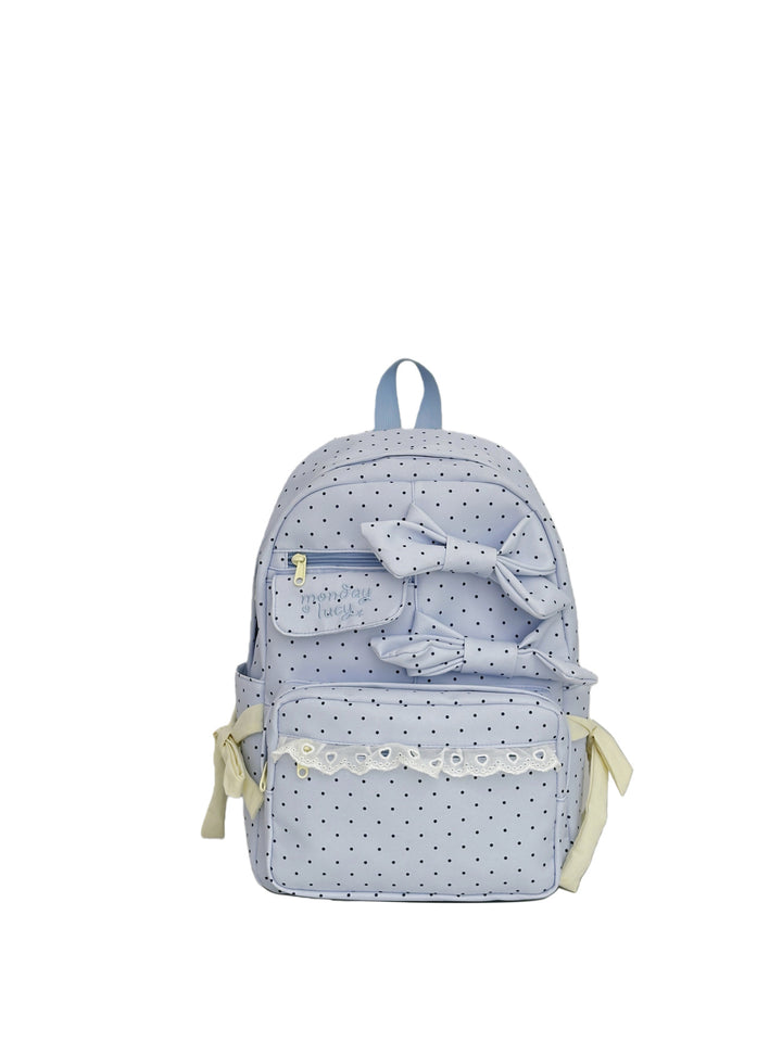 Backpack with Playful Bows and Practical Storage Solutions Bowlift