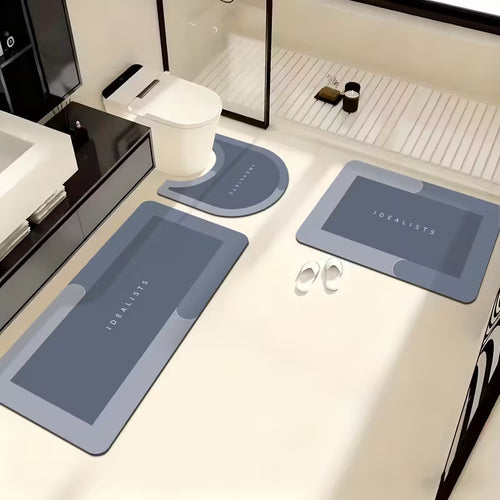 Soft Absorbent Bathroom Mat Set