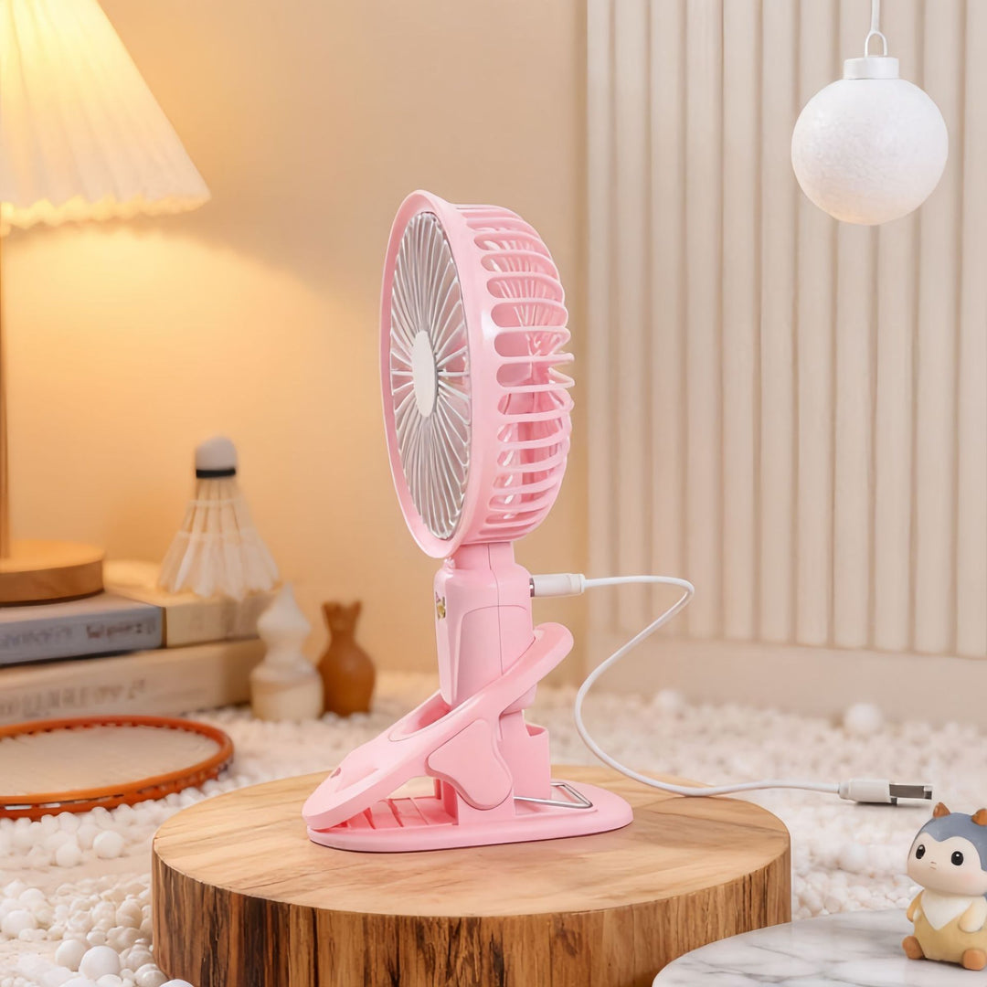 Women's Portable USB Table Fan with Flexible Clamping System Bowlift