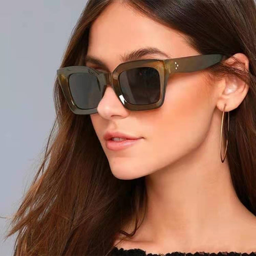 Women's fashionable square sunglasses with narrow frame Bowlift