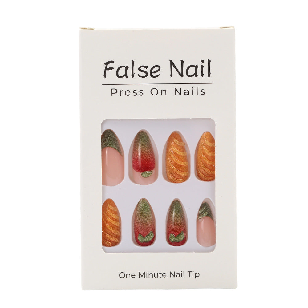 Artificial Nail Set with Fruity Design Bowlift