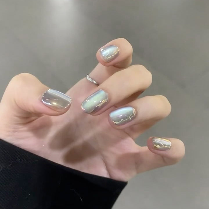 High-Quality Transparent Press-On Nail Set Bowlift