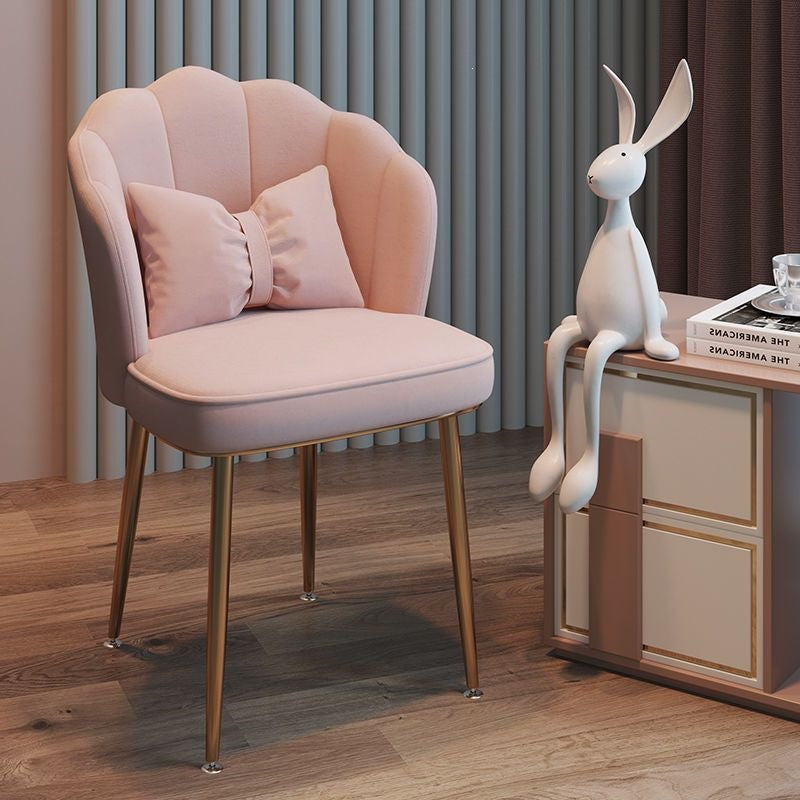 Modern Accent Chair with Gold Legs Bowlift