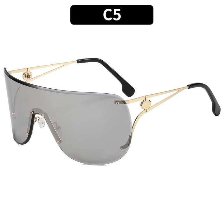 Women's visor-style sunglasses with elegant metal frame Bowlift