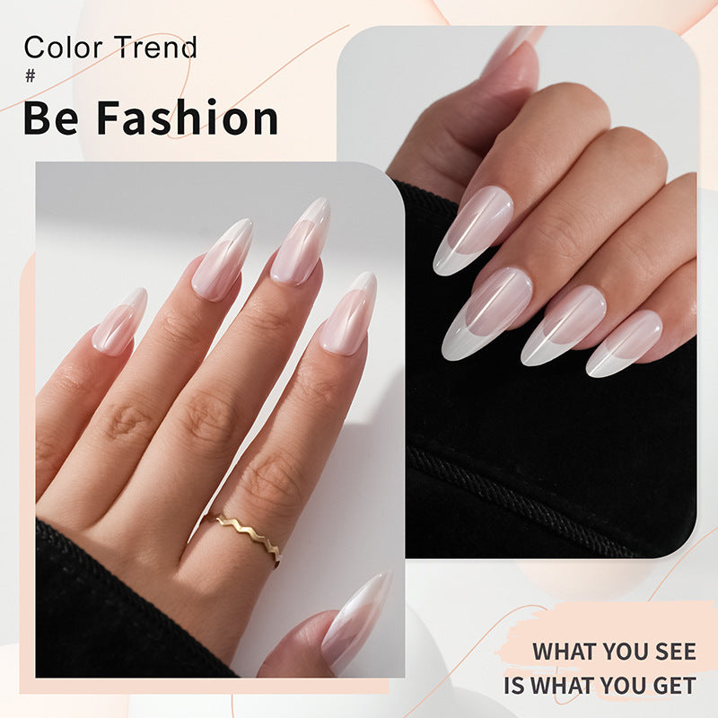 Artificial Nail Tips with Elegant French-Tip Design Bowlift