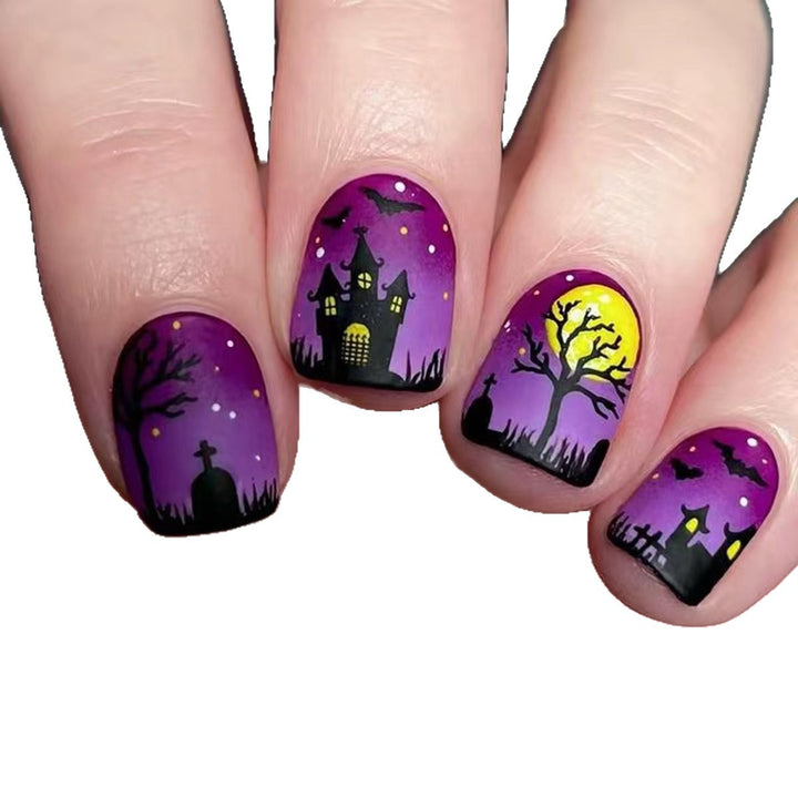 Artificial nails with creepy Halloween motif Bowlift