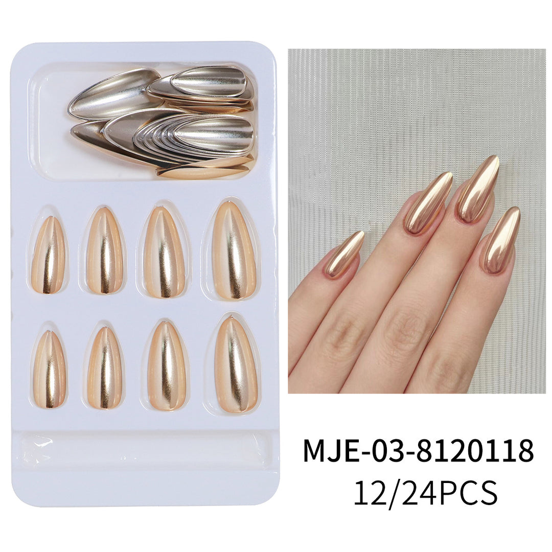Glossy Press-On Nails Set Bowlift
