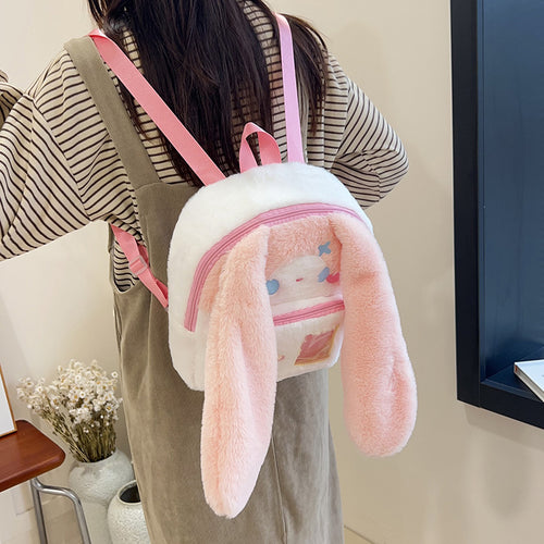 Plush Backpack in Cute Bunny Design Bowlift