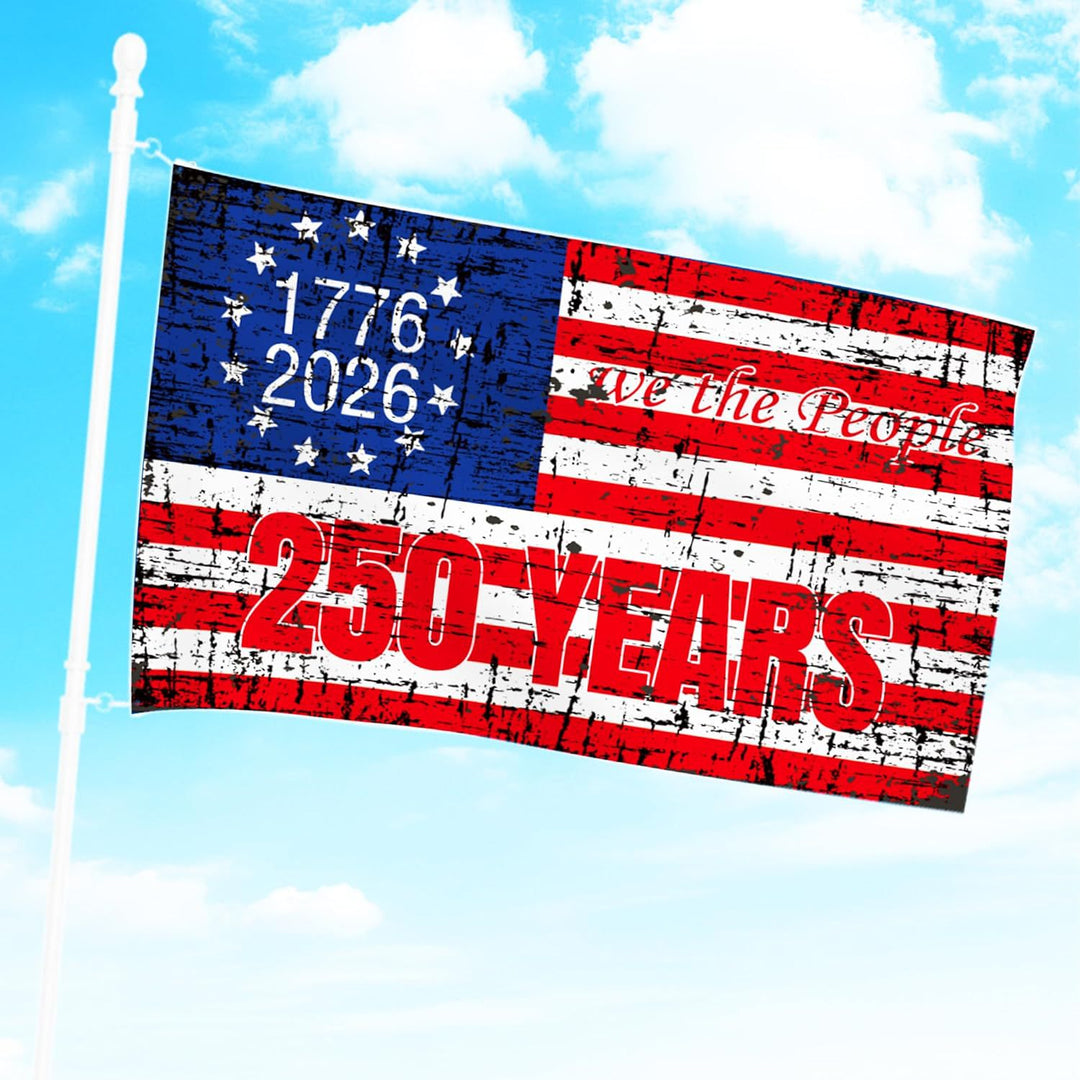 Unisex nan patriotic commemorative heavyweight outdoor flag banner with reinforced grommets and printed eagle emblem Bowlift