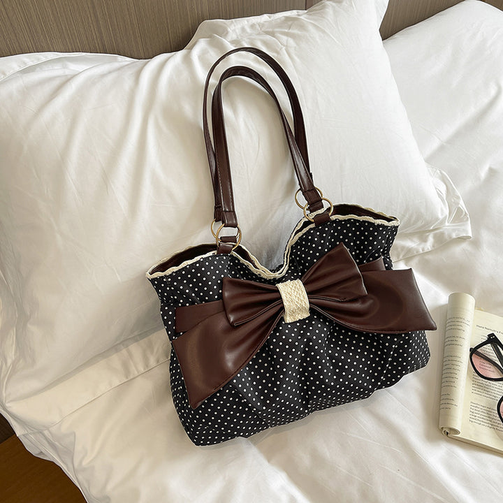WoBow-Embellished Polka Dot Handbag Bowlift