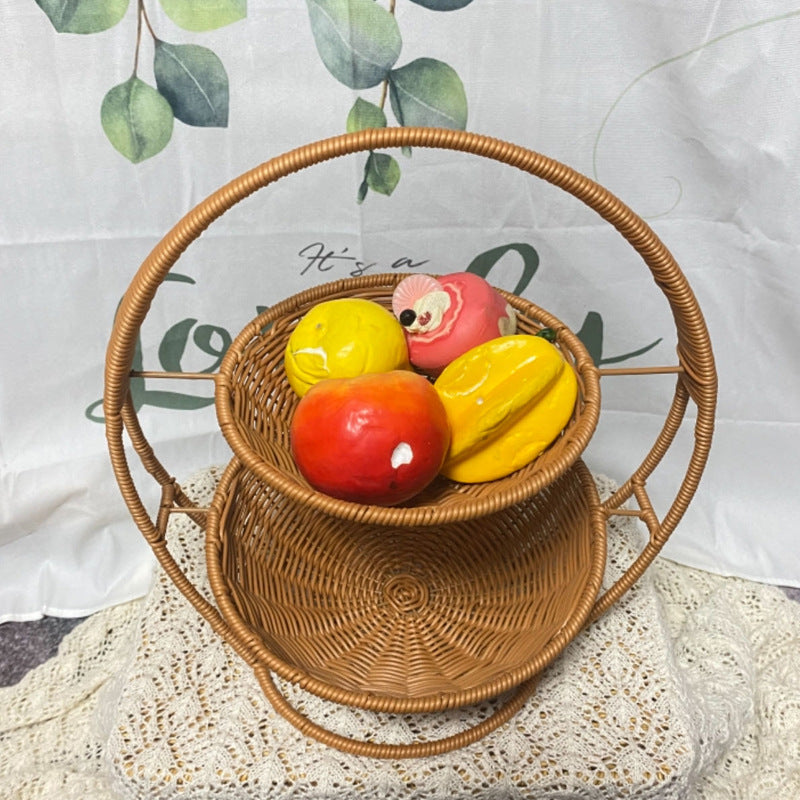 Rustic Woven Fruit & Vegetable Basket Bowlift