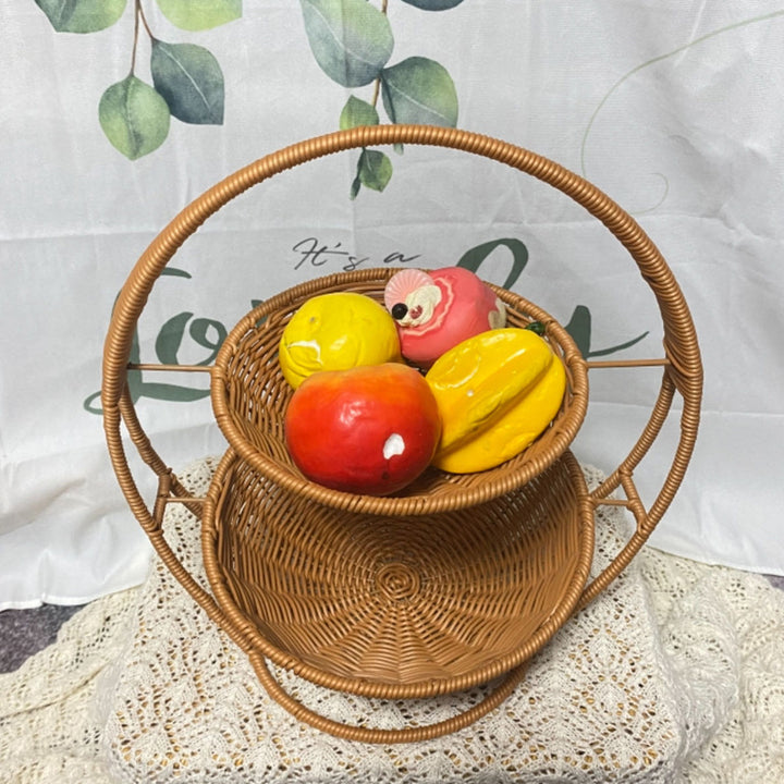 Rustic Woven Fruit & Vegetable Basket Bowlift