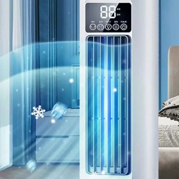 Unisex one size slim oscillating tower fan with adjustable directional slats whisper-quiet DC motor Bowlift