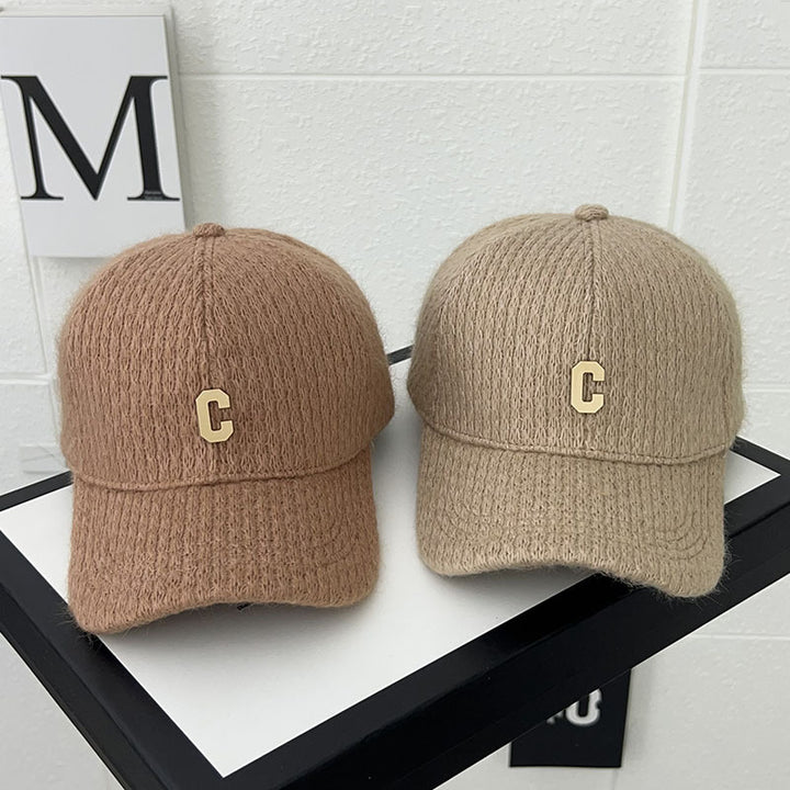 Women's Cozy Knitted Baseball Cap Bowlift