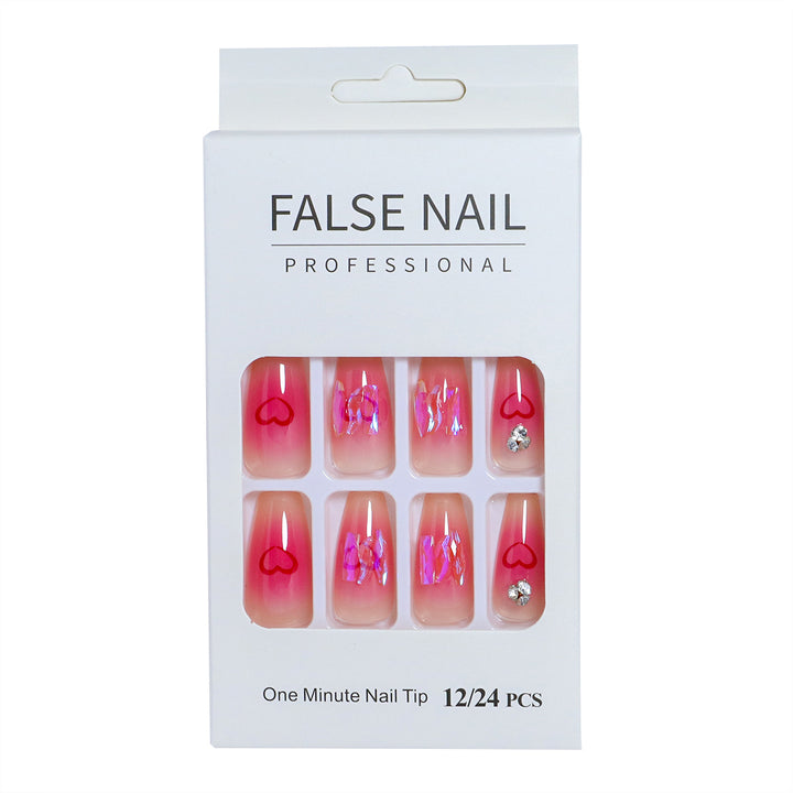 Decorative Press-On Nail Set with 3D Accents Bowlift