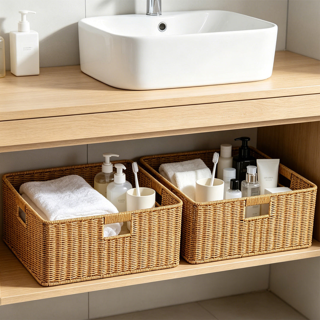 Storage Basket with Ergonomic Handles Bowlift