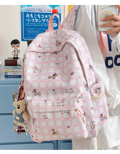 Dog-Themed Casual Backpack Bowlift
