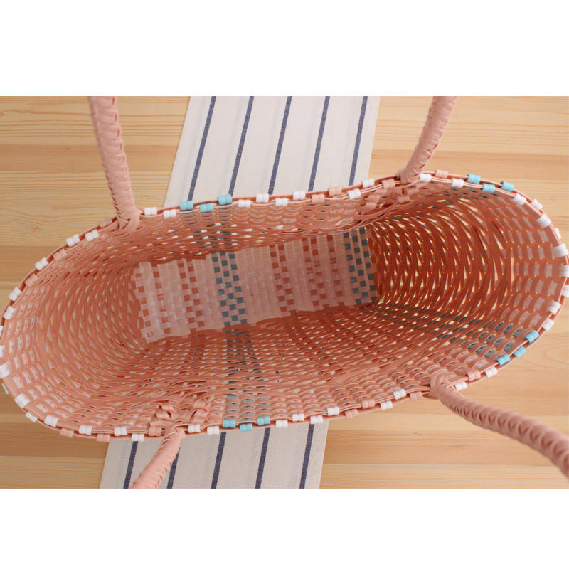 Braided beach bag with modern design and comfortable handles Bowlift
