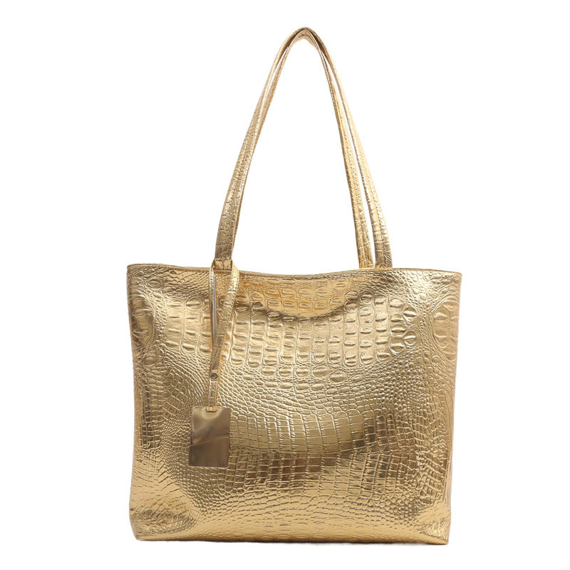 Textured Faux Leather Tote